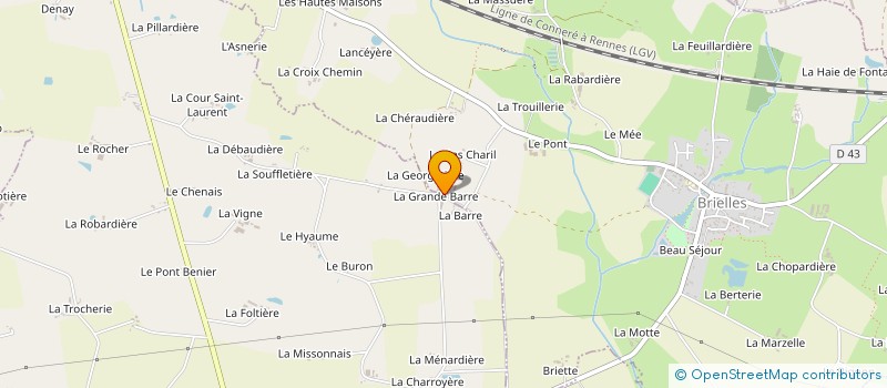 localisation de l'entreprise LA BARRE  BRIELLES