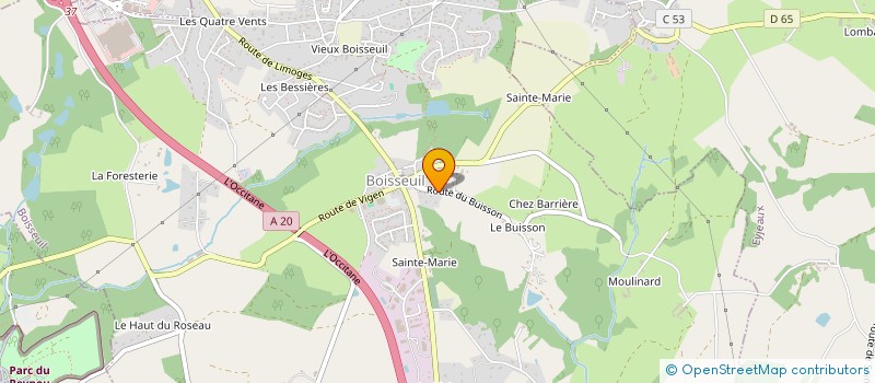 localisation de l'entreprise LA BARRE A MINE  BOISSEUIL