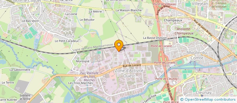 localisation de l'entreprise LA BARRE THOMAS à RENNES