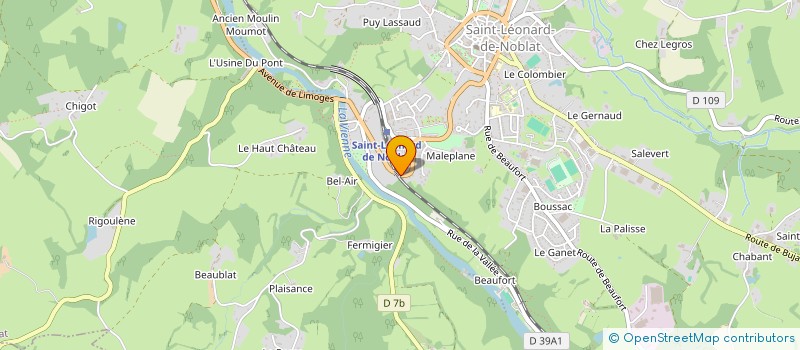 localisation de l'entreprise LA BARRIERE à SAINT-LEONARD-DE-NOBLAT