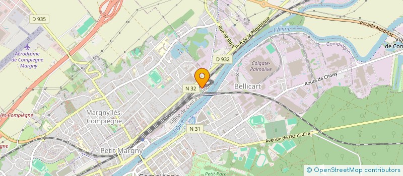 localisation de l'entreprise LA BARRIERE P.N 36  MARGNY-LES-COMPIEGNE