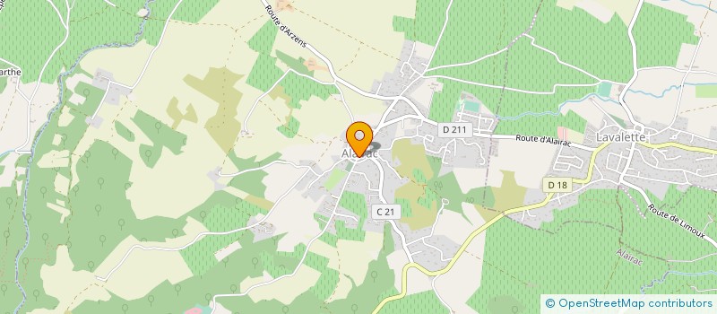 localisation de l'entreprise LA BARTAVELLE à ALAIRAC