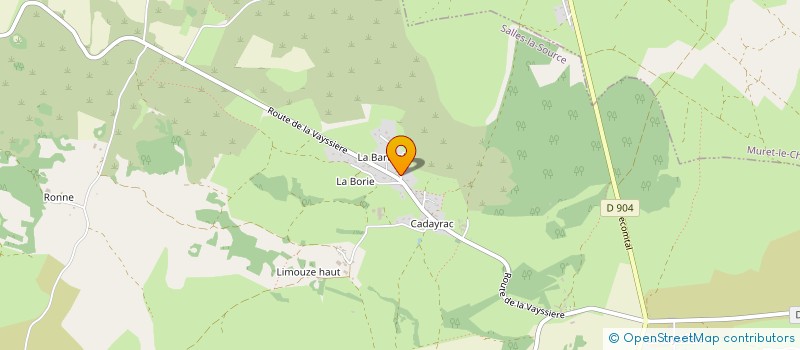 localisation de l'entreprise LA BARTHOLE  SALLES-LA-SOURCE