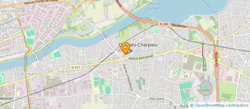 localisation de l'entreprise LA BASCULE  DECINES-CHARPIEU