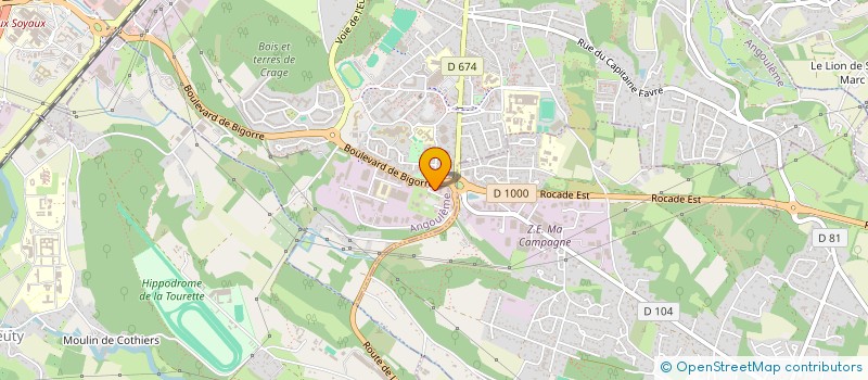 localisation de l'entreprise LA BASCULE à ANGOULEME