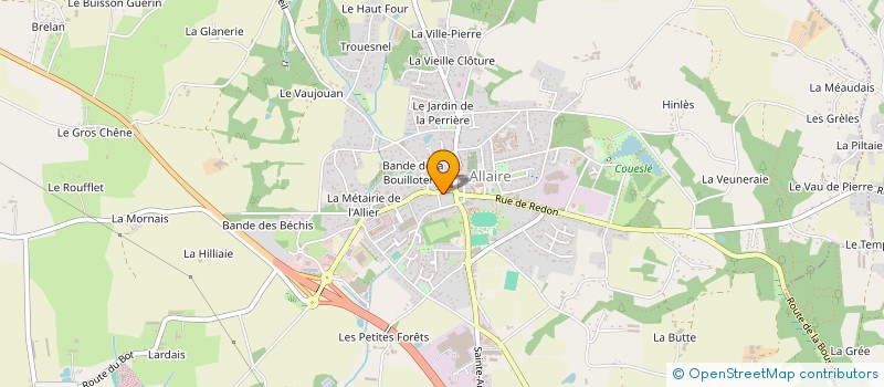 localisation de l'entreprise LA BASE  ALLAIRE