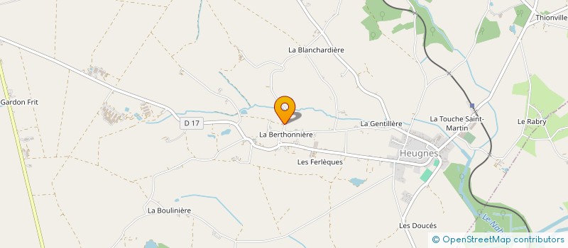 localisation de l'entreprise LA BASSE BERTHONNIERE à HEUGNES