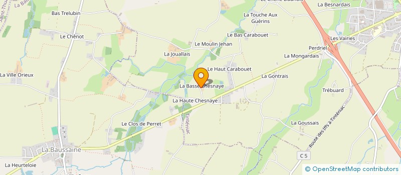 localisation de l'entreprise LA BASSE CHESNAYE  TINTENIAC