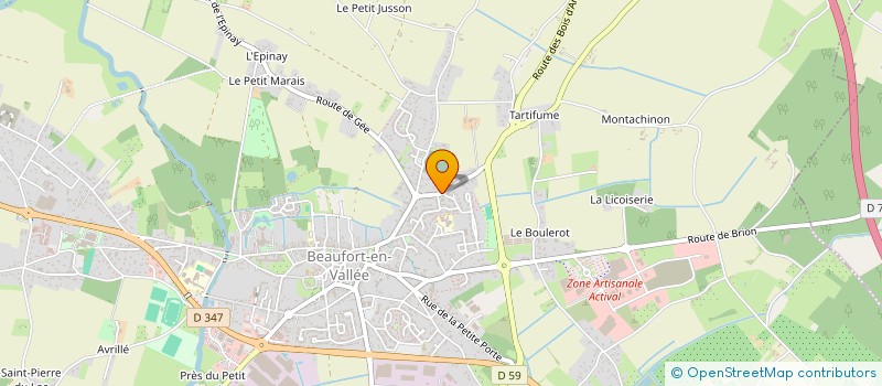 localisation de l'entreprise LA BASSE CHESNE  BRISSAC LOIRE AUBANCE