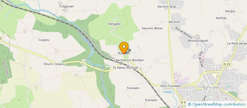 localisation de l'entreprise LA BASSE-COUR  BANNALEC