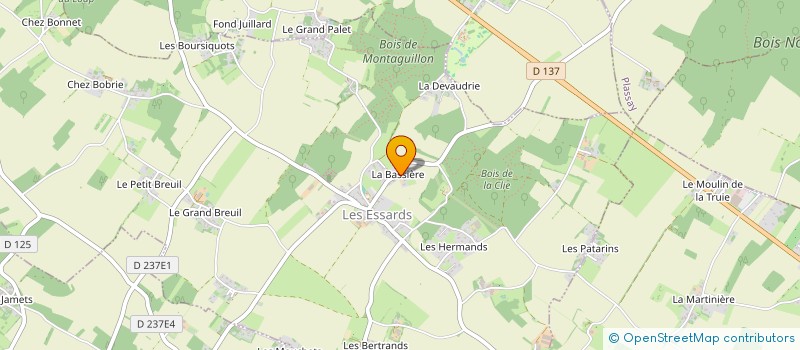 localisation de l'entreprise LA BASSIERE à LES ESSARDS