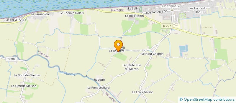 localisation de l'entreprise LA BASSIERE  CHERRUEIX