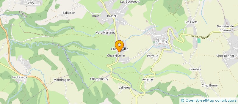 localisation de l'entreprise LA BASTIANE  CHOISY