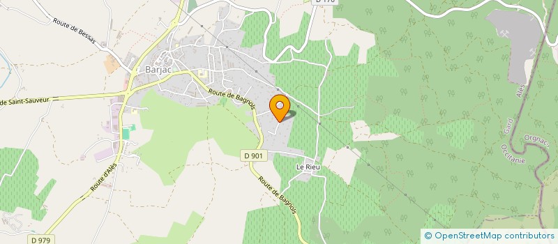 localisation de l'entreprise LA BASTIDE à BARJAC