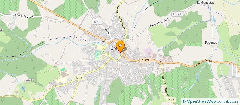 localisation de l'entreprise LA BASTIDE  CREON