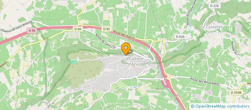 localisation de l'entreprise LA BASTIDE  LA CADIERE-D'AZUR