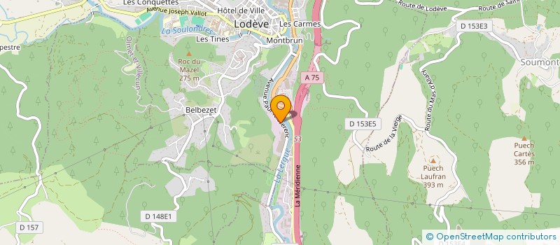 localisation de l'entreprise LA BASTIDE  LODEVE