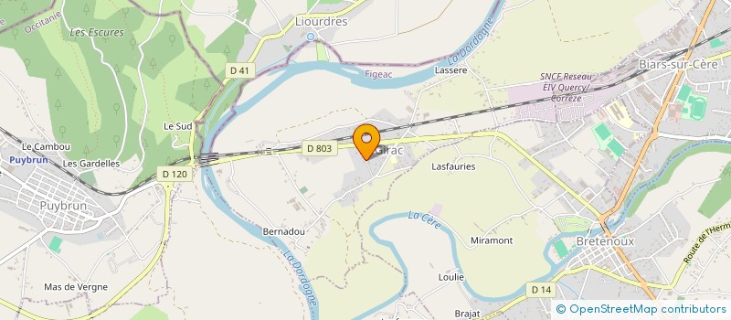 localisation de l'entreprise LA BASTIDE  GIRAC