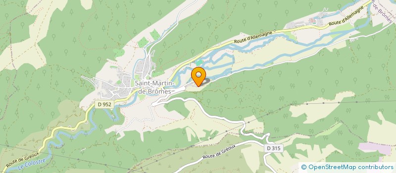 localisation de l'entreprise LA BASTIDE  SAINT-MARTIN-DE-BROMES