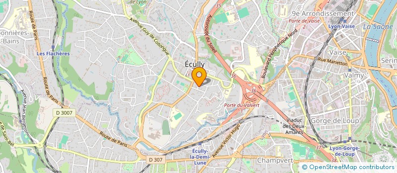 localisation de l'entreprise LA BASTIDE BLANCHE F2CV  ECULLY