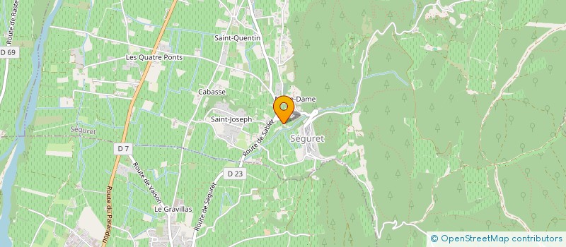 localisation de l'entreprise LA BASTIDE BLEUE  SEGURET