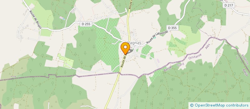 localisation de l'entreprise LA BASTIDE D'IRIS à VAGNAS