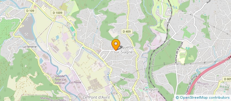 localisation de l'entreprise LA BASTIDE DE CASTELLARAS à LA ROQUETTE-SUR-SIAGNE