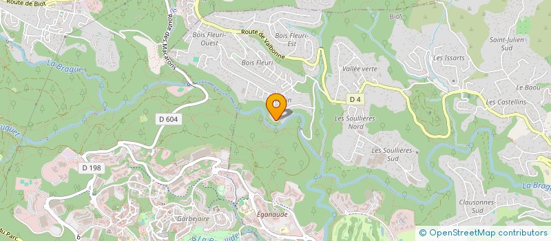 localisation de l'entreprise LA BASTIDE DE JUNE à BIOT