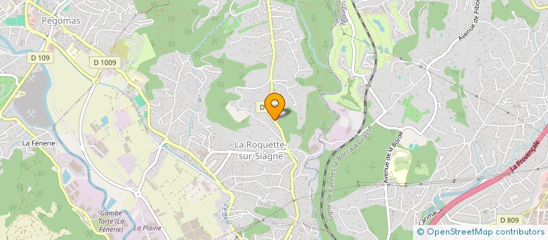 localisation de l'entreprise LA BASTIDE DE LA ROQUETTE à LA ROQUETTE-SUR-SIAGNE