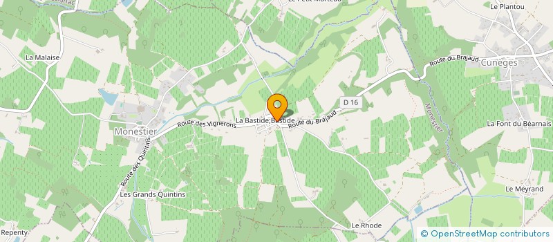 localisation de l'entreprise LA BASTIDE DE MONESTIER  MONESTIER