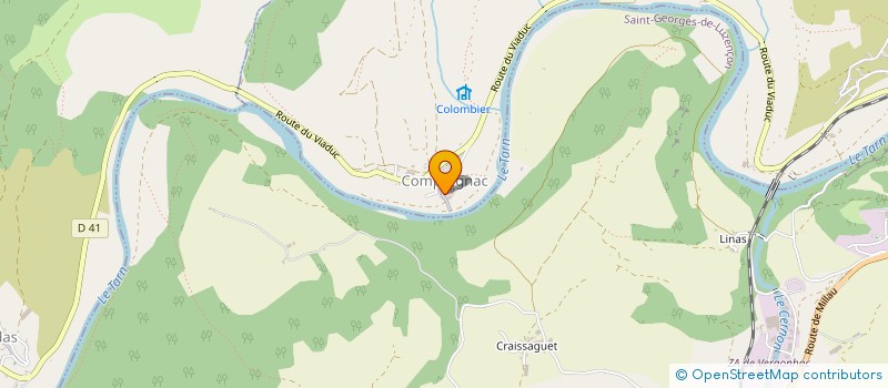 localisation de l'entreprise LA BASTIDE DEROUET  COMPREGNAC