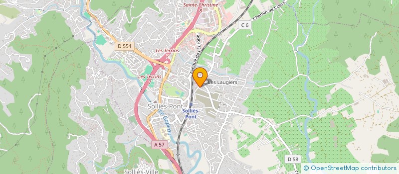 localisation de l'entreprise LA BASTIDE DES LAUGIERS  SOLLIES-PONT