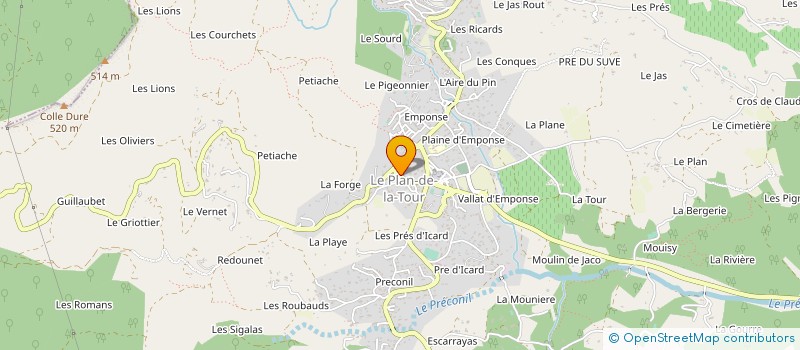 localisation de l'entreprise LA BASTIDE DES MANONS  LE PLAN-DE-LA-TOUR