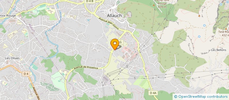 localisation de l'entreprise LA BASTIDE DES MILLE ROSES  ALLAUCH