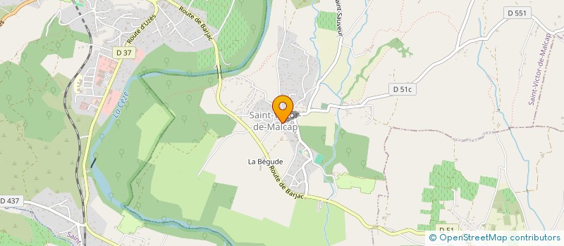 localisation de l'entreprise LA BASTIDE DES SENTEURS  SAINT-VICTOR-DE-MALCAP