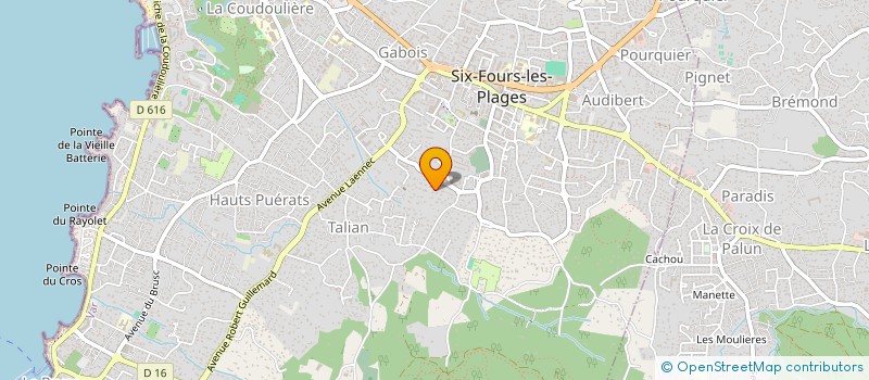 localisation de l'entreprise LA BASTIDE DU BOUCHOU à SIX-FOURS-LES-PLAGES