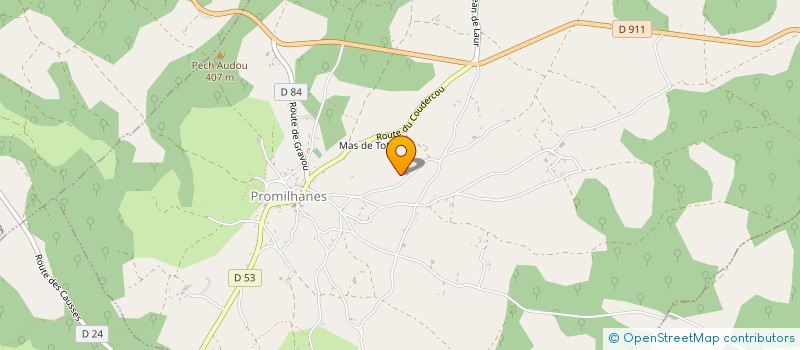 localisation de l'entreprise LA BASTIDE DU PAS DE L' AI  PROMILHANES