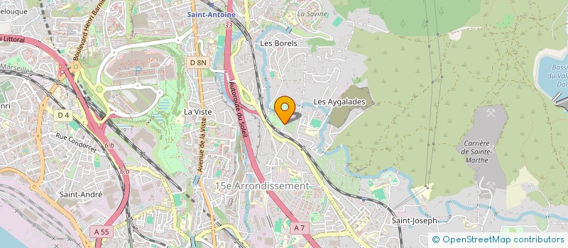 localisation de l'entreprise LA BASTIDE ST ANE à MARSEILLE