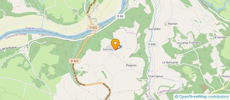 localisation de l'entreprise LA BASTIE D'URFE  NAUSSAC