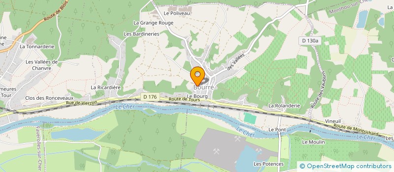localisation de l'entreprise LA BATARDIERE à MONTRICHARD-VAL-DE-CHER
