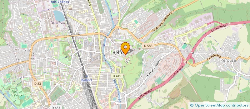 localisation de l'entreprise LA BATELIERE à BELFORT