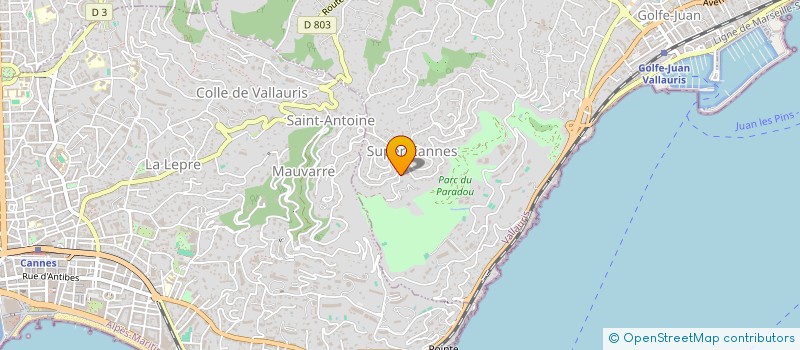 localisation de l'entreprise LA BATTERIE  VALLAURIS