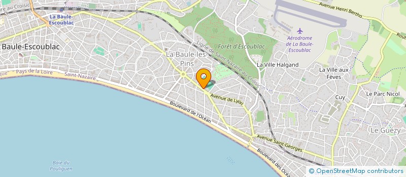 localisation de l'entreprise LA BAULE TENNIS CLUB  LA BAULE-ESCOUBLAC