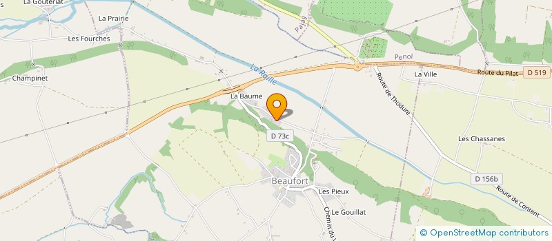 localisation de l'entreprise LA BAUME  BEAUFORT