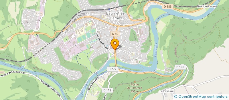 localisation de l'entreprise LA BAUMOISE DE DISTRIBUTION à BAUME-LES-DAMES