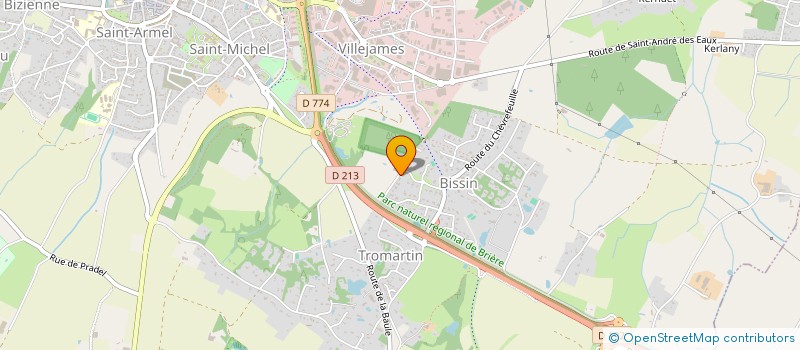 localisation de l'entreprise LA BAUREALE  GUERANDE