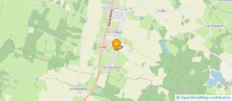 localisation de l'entreprise LA BAZELLE  SERMOYER