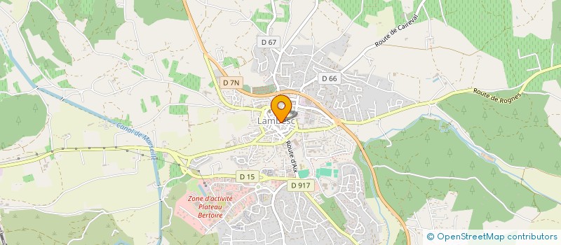 localisation de l'entreprise LA BAZINE  LAMBESC