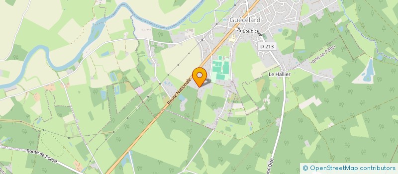 localisation de l'entreprise LA BAZOUGEOISE  GUECELARD