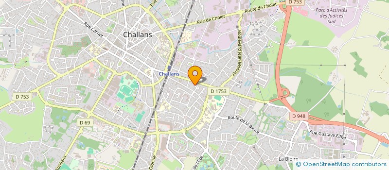localisation de l'entreprise LA BEACH HOUSE à CHALLANS